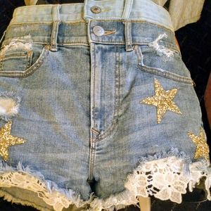 WOMEN'S VINTAGE 1980 EXPRESS UPCYCLED SHORTS SIZE 2